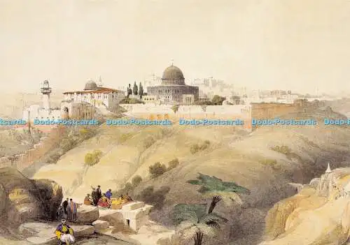 D022672 David Roberts. Der Haram esh Sharif. Bügelhalterung. Jerusalem. 1839. Wein