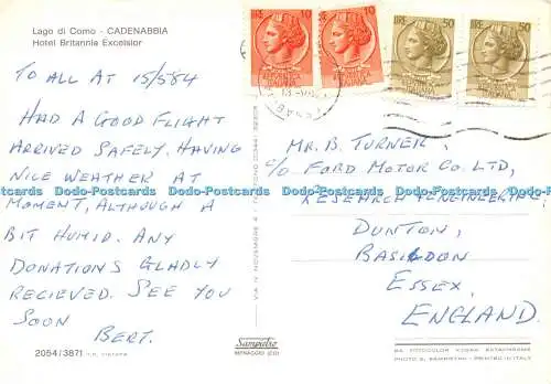 D017927 Lago di Como. Cadenabbia. Hotel Britannia Excelsior. Sampietro. Kodak Ek