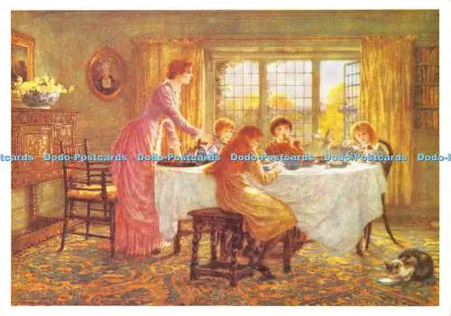 D018038 Der Kindertee. Mrs. A. E. Lee. Helen Allingham. The Medici Society