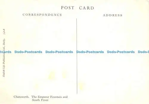 D018045 Chatsworth. Kaiserbrunnen und Südfront. English Life Publicati