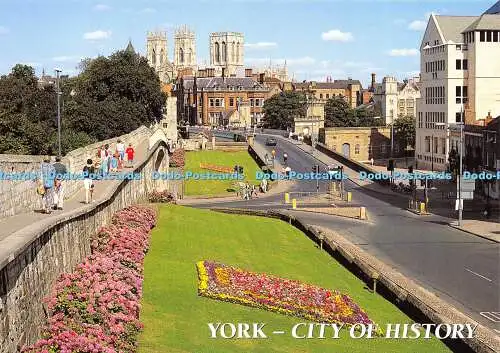 D022969 York. Stadt der Geschichte. Stadtmauer und Münster. Lachs