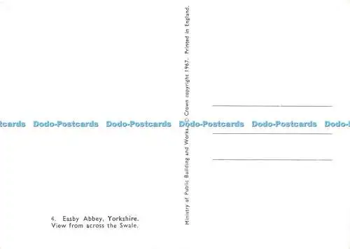 D022985 4. Easby Abbey. Yorkshire. Blick von der anderen Seite des Swale. Ministry of Publi