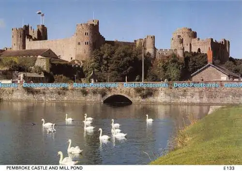 D023044 Pembroke Castle und Mill Pond. Pembrokeshire Eye