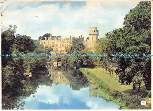 D023304 Warwick Castle von der Brücke. Warwickshire. Walter Scott. 1963