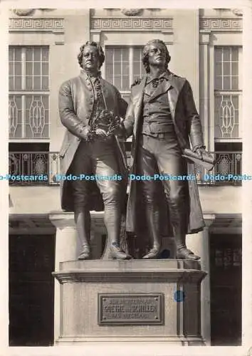 D023395 Weimar. Goethe u. Schiller Denkmal. gehalten. Hofphotogr. RP