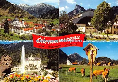 D023854 Oberammergau. Ettal. Graswang. Linderhof. Nr. 8695. Huber. Multi View