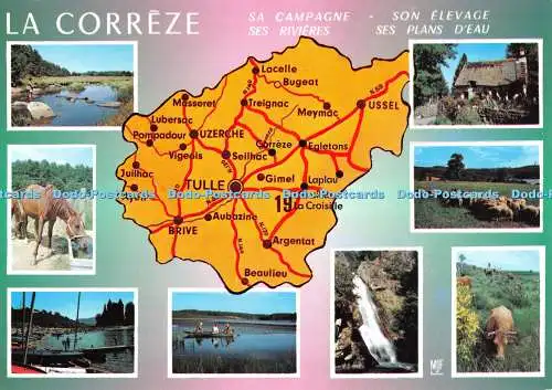 D034166 La Correze. Tepec Editions. La Poste Vereinbarung Nr. 125. Multi View