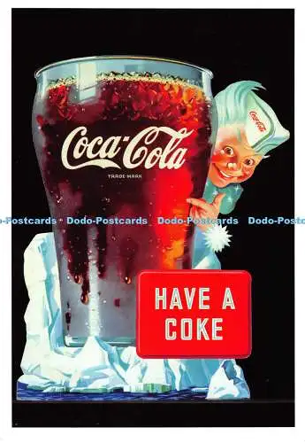 D034437 Habe einen Koks. Coca Cola. Postkarten der Marke Cola. 2415 Ausschnitt 1946. Nuova Ar
