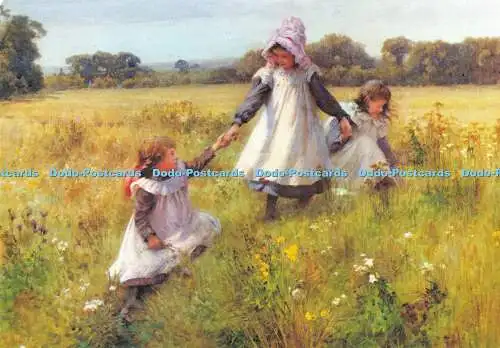 D034706 Wildblumen pflücken. Ann und Henry Smith. William Affleck. 1868 1943. T