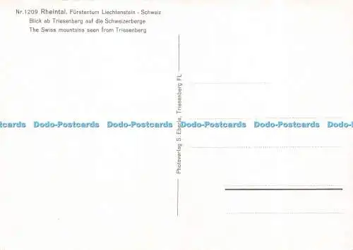 D035235 Nr. 1209. Rheintal. Furstentum Liechtenstein. Schweiz. Der Schweizer Berg