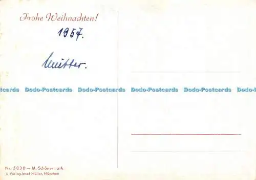 D035359 Frohe Weihnachten. Nr. 5328. M. Schonermark. Josef Müller