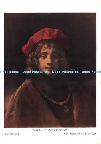 D035665 Wallace Collections. Der Künstlersohn Titus. Rembrandt. Bedruckt für den Tr