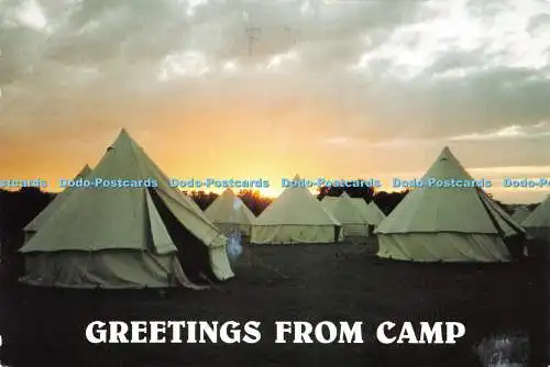 D035741 Grüße aus dem Lager. Ein typischer Sonnenuntergang in Benllech über unserem Campingplatz. 2009