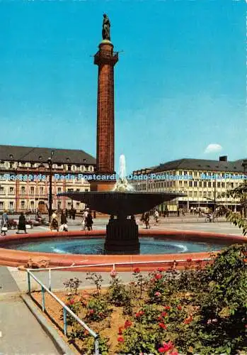 D035943 Darmstadt. Luisenplatz Mit Ludwigssaule. Krüger. 1967