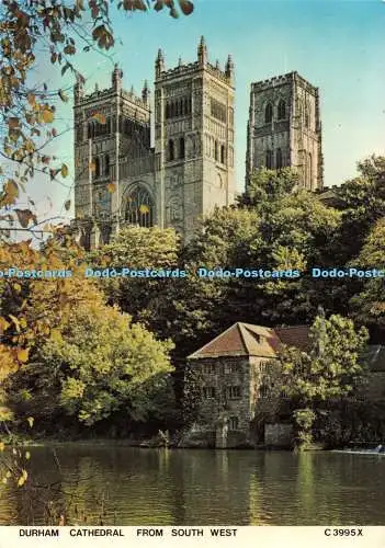 D035989 Durham Cathedral. Aus Südwesten. Richter. Postkarte
