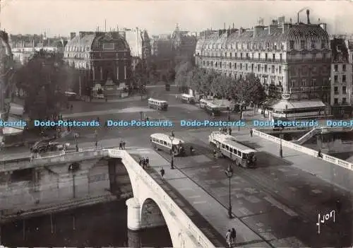 D070122 Paris. En Flanant. Vue panoramiqne de la place St. Michel. Yvon. 1949