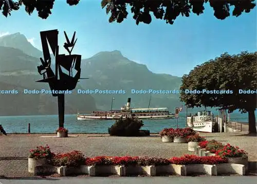 D067548 Schweiz. Fluelen am Vierwaldstattersee. Rutlischwurdenkmal. Photoglo