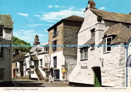 D070355 Eine typische Straße. Polperro. Cornwall. D. Edel. Hinde