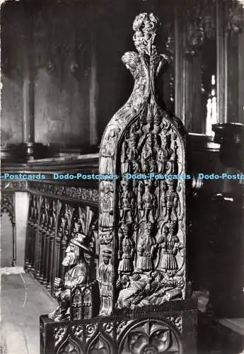 D069273 Chester Cathedral. Cheshire. Geschnitztes Ende des Dean-Stalls. Gordon Fraser