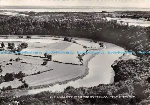 D069516 in der Nähe von Chepstow. Der River Wye vom Wyndcliff. RP. 1957