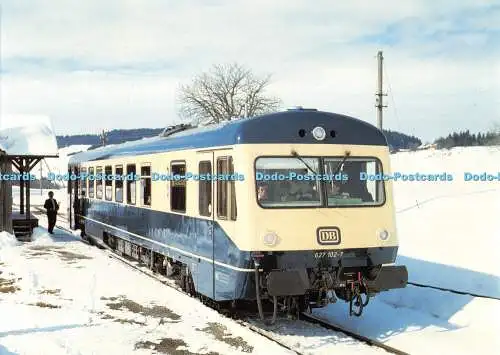 D066118 DB. Diesel Hydraulik Triebwagen 627 102 7.auf dem Abschnitt Kempten Isny. Er