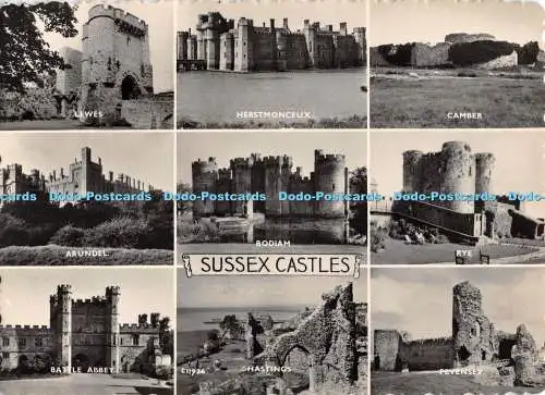 D071143 Sussex Castles. C11936. Norman. Schuhschmied und Etheridge. RP. Multi View