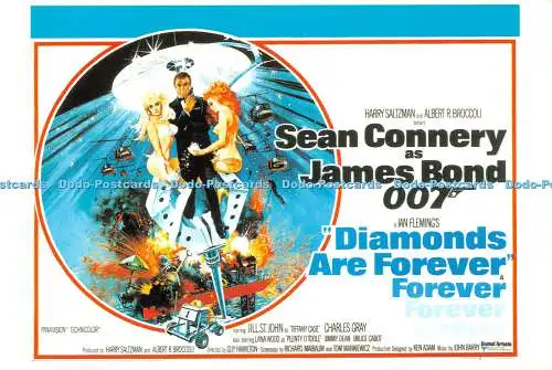 D071426 Code EO 00730. Serie 2 20er Set. Bond Classic Poster. Diamanten sind Fo