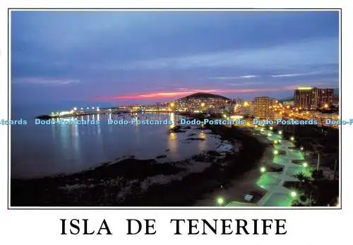 D071898 Isla de Tenerife. Vista nocturna de Los Christianos. C. B. Ediciones Gas