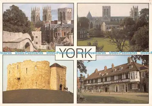 D073793 York. Stadtmauer und Münster. Dekanat Gärten. Cliffords Tower. Brymon P