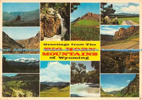 D073809 Grüße aus den Big Horn Mountains von Wyoming. Rote Säule. Shell Cany