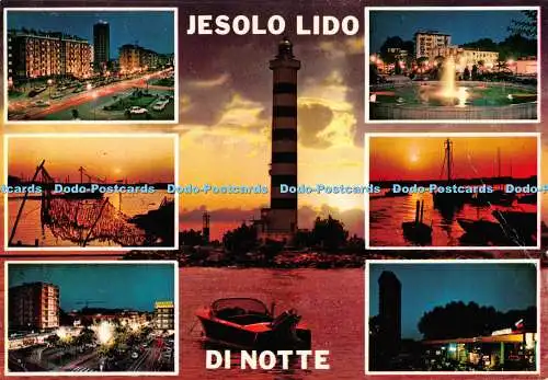 D072464 Jesolo Lido di Notte. Mag. ni Favalli. Garami. Spedisci Qualita. 1987. M