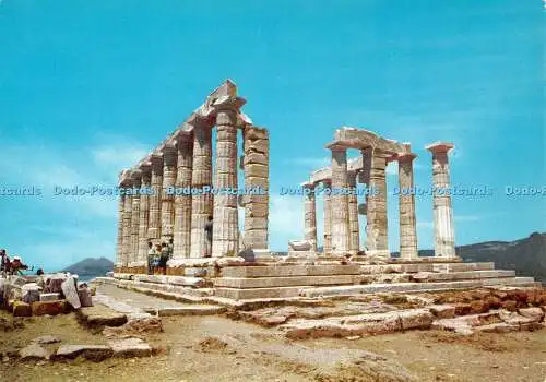 D075396 Sounion. Der Tempel des Poseidon. Assimacopoulos Freres