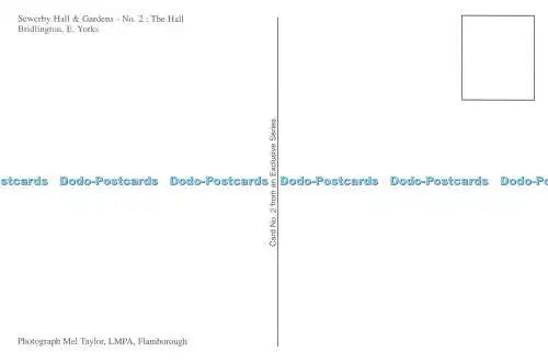 D072940 Sewerby Hall and Gardens. Nr. 2. Die Halle. Bridlington. E. Yorks. Mel Ta