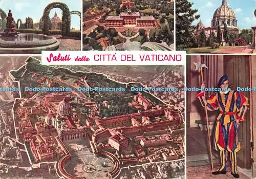 D072981 Saluti Dalla Citta del Vaticano. Brunner. M. P. Roma