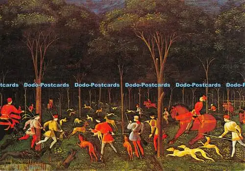 D074390 Oxford. Ashmolean Museum. Eine Jagd im Wald. Paolo Uccello. Der Medic