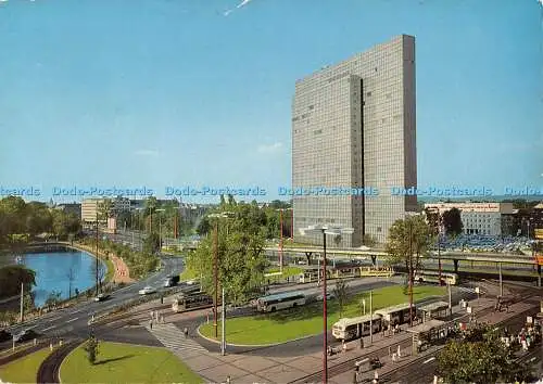 D075626 Düsseldorf. Jan Wellem. Platz mit Thyssenhaus. Walter Bales