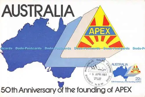 D074529 Australien. 50. Jahrestag der Gründung von Apex. 1981. Apex Schläger von Aus