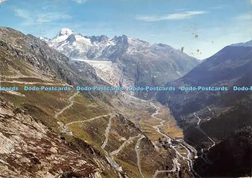 D075856 Grimsel und Furkastraße. Blick auf Gletsch. Galenstock und Rhonegletsch