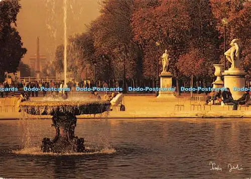 D075922 Lumieres et Scenes de Paris. Le Jardin des Tuileries. l obelisque de Lou