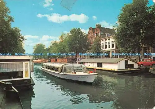 D075947 Amsterdam. Holland. Prinsengracht mit Hausbooten. gebr. spanjersberg. 1