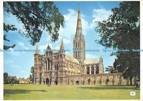 D074790 Kathedrale von Salisbury aus Südwesten. Walter Scott. 1969. Farbserie