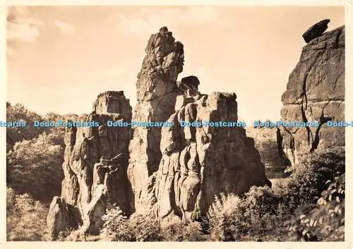 D075979 Externsteine. Teutoburger Wald. Blick vom Knickenhagen. R. Schönlau. RP
