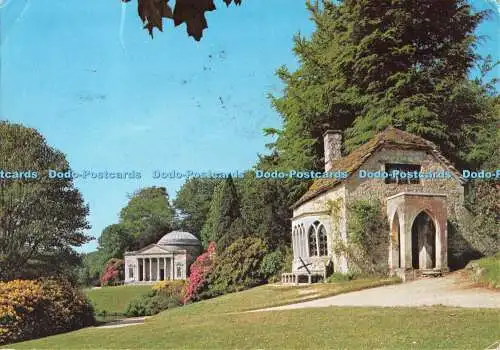 D077248 Uhr Cottage und Pantheon. Stourhead Gardens. Wilts. Jeremy Whitaker. N