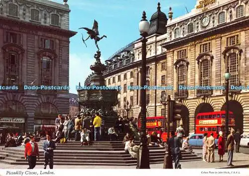 D073418 London. Piccadilly Circus. John Hinde. 1970