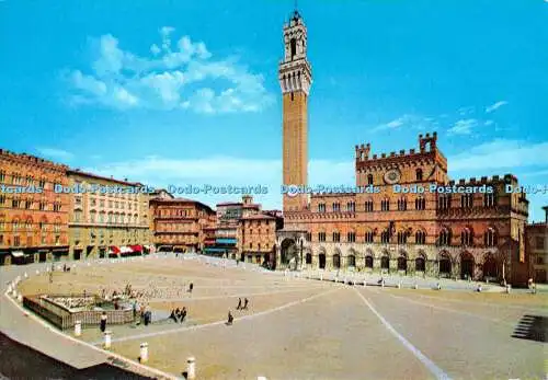 D074948 Siena. Piazza del Campo. Del Campo Square. Place Del Campo. Campo Platz.