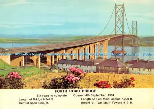 D076208 Forth Road Bridge. Eröffnet von H. M. Queen Elizabeth. Whiteholme. A Hail C