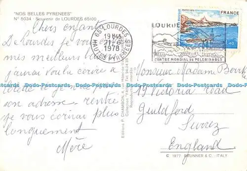 D078908 Nos Belles Pyrenäen. Souvenir de Lourdes. P. Chambon. Nr. 5034. Yan. Bru