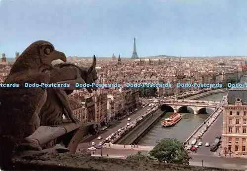 D076513 Paris. Die Quais der Seine. Eiffelturm. Italcolor