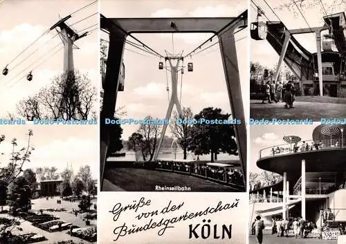 D076570 Grusse von der Bundesgartenschau. Köln. Rheinseilbahn. Jos. Kessel. RP.