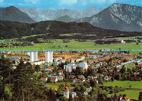 D079051 Klagenfurt mit Koschuta. Kanalalsiedlung. Kärnten. Österreich. Franz Sch